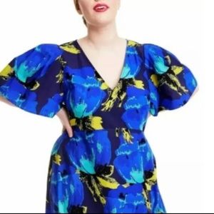 CHRISTOPHER JOHN ROGERS FOR TARGET BLUE FLORAL TIERED DRESS NWT SIZE 0